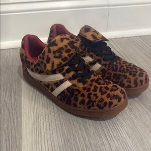 Leopard Print Sneakers with Red Interior Steve Madden